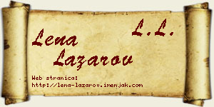 Lena Lazarov vizit kartica